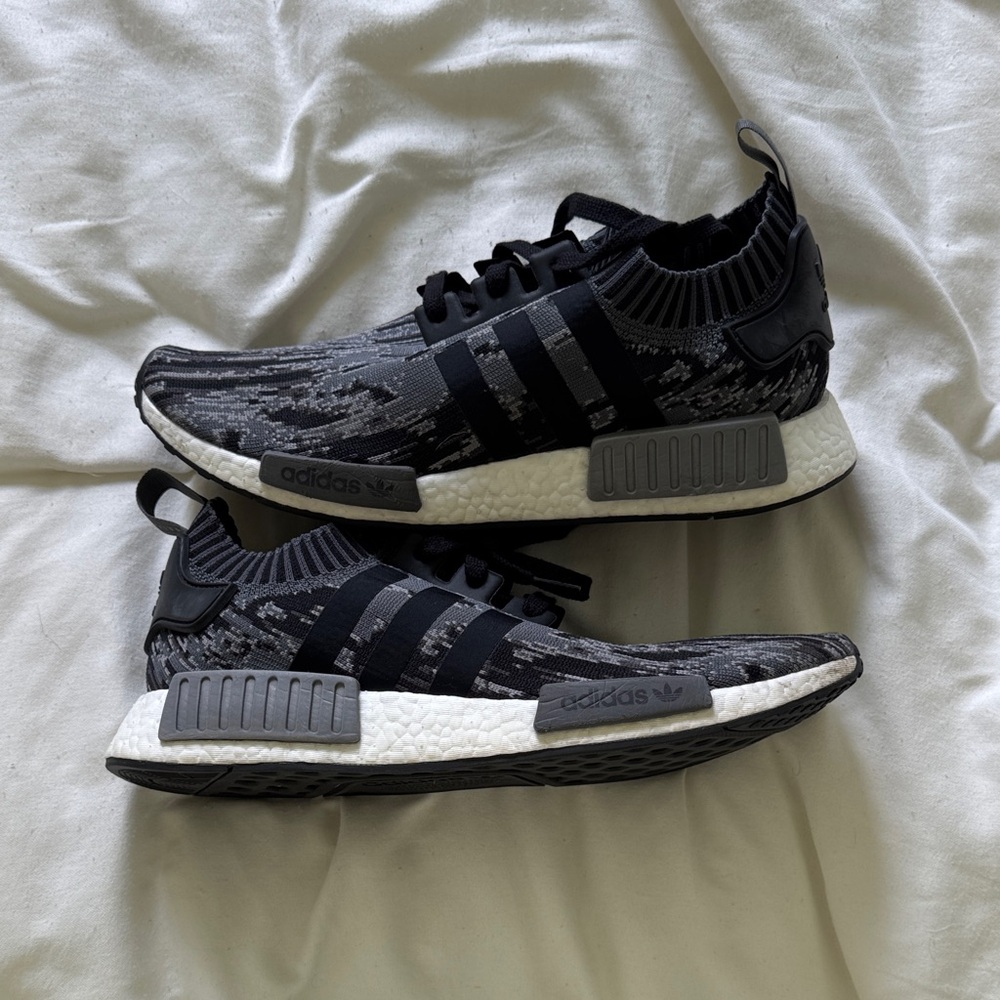 Adidas NMD R1 Black and Gray Sneakers